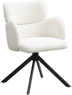 Eetkamerstoel Coco - Stof - Crème - 63x61x87 Cm