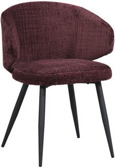 Eetkamerstoel Demi - Wijn - Stof - Rood - 57x57x78 Cm