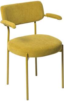 Eetkamerstoel Elvis - okergeel - 79x57x52 cm