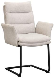 Eetkamerstoel Evi - Zand - Stof - Beige - 64x64.5x97 Cm