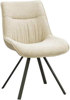 Eetkamerstoel Gijs - Stof - Beige - 56x65x84 Cm