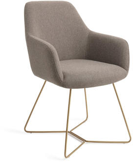 Eetkamerstoel 'Hiroo' Beehive Gold, kleur Foggy Fusion