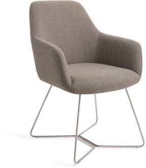 Eetkamerstoel 'Hiroo' Beehive Steel, kleur Foggy Fusion