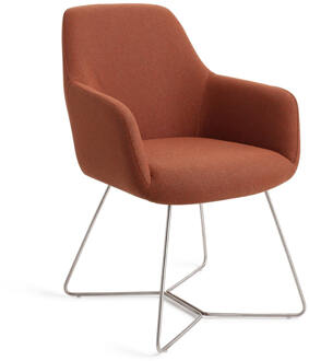 Eetkamerstoel 'Hiroo' Beehive Steel, kleur Hearth Harmony