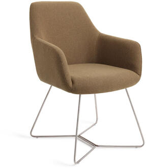 Eetkamerstoel 'Hiroo' Beehive Steel, kleur Willow