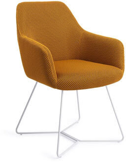 Eetkamerstoel 'Hiroo' Beehive White, kleur Groovy Garam