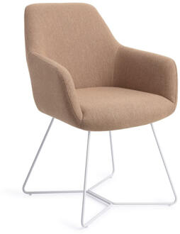 Eetkamerstoel 'Hiroo' Beehive White, kleur Whisper Wheat