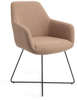 Eetkamerstoel 'Hiroo' Cross Black, kleur Whisper Wheat