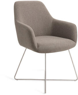 Eetkamerstoel 'Hiroo' Cross Steel, kleur Foggy Fusion