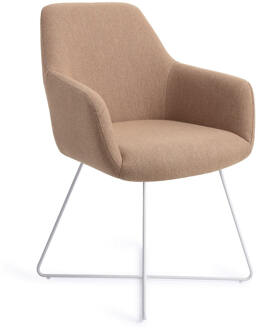 Eetkamerstoel 'Hiroo' Cross White, kleur Whisper Wheat