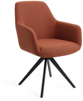 Eetkamerstoel 'Hiroo' Draaibaar, Turn Black, kleur Hearth Harmony