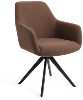 Eetkamerstoel 'Hiroo' Draaibaar, Turn Black, kleur Rustic Rye