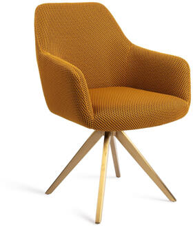 Eetkamerstoel 'Hiroo' Draaibaar, Turn Gold, kleur Groovy Garam