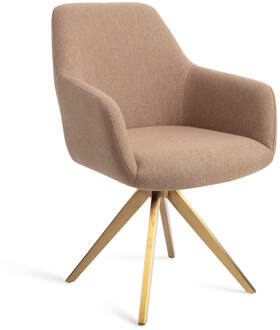 Eetkamerstoel 'Hiroo' Draaibaar, Turn Gold, kleur Whisper Wheat