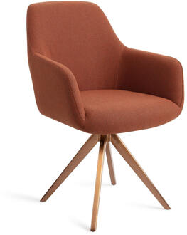 Eetkamerstoel 'Hiroo' Draaibaar, Turn Rose, kleur Hearth Harmony