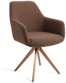 Eetkamerstoel 'Hiroo' Draaibaar, Turn Rose, kleur Rustic Rye