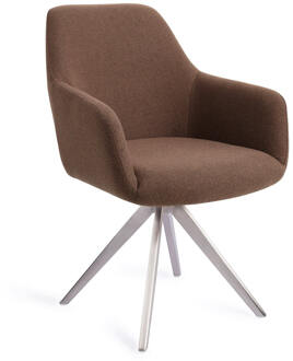 Eetkamerstoel 'Hiroo' Draaibaar, Turn Steel, kleur Rustic Rye
