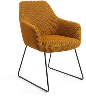 Eetkamerstoel 'Hiroo' Slide Black, kleur Groovy Garam