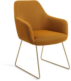 Eetkamerstoel 'Hiroo' Slide Gold, Groovy Garam