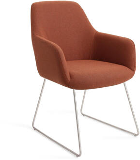 Eetkamerstoel 'Hiroo' Slide Steel, kleur Hearth Harmony