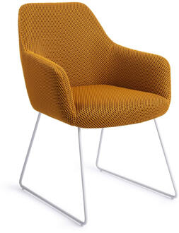 Eetkamerstoel 'Hiroo' Slide White, kleur Groovy Garam