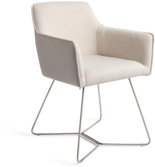 Eetkamerstoel 'Hofu' Beehive Steel, kleur Enoki