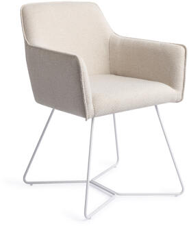 Eetkamerstoel 'Hofu' Beehive White, kleur Enoki