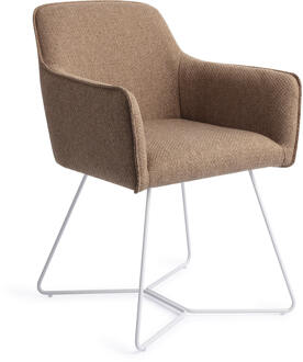 Eetkamerstoel 'Hofu' Beehive White, kleur French Toast