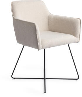 Eetkamerstoel 'Hofu' Cross Black, kleur Enoki