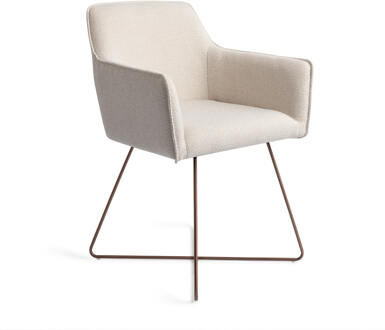 Eetkamerstoel 'Hofu' Cross Rose, kleur Enoki