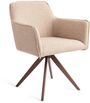 Eetkamerstoel 'Hofu' Draaibaar, Turn Brown, kleur Wild Walnut