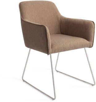 Eetkamerstoel 'Hofu' Slide Steel, kleur French Toast