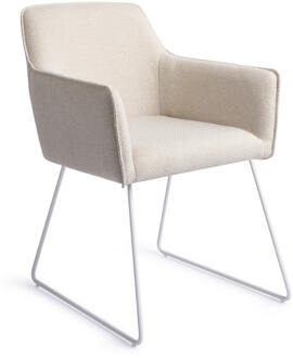 Eetkamerstoel 'Hofu' Slide White, kleur Enoki