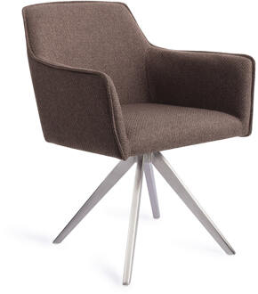 Eetkamerstoel 'Hofu' Turn Steel, Draaibaar, kleur Potters Clay