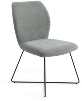 Eetkamerstoel 'Ikata' Cross Black, kleur Breezy Blue