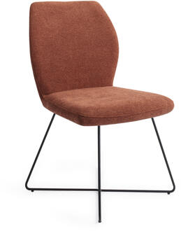 Eetkamerstoel 'Ikata' Cross Black, kleur Cosy Copper