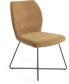 Eetkamerstoel 'Ikata' Cross Black, kleur Honey Harvest