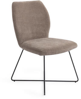 Eetkamerstoel 'Ikata' Cross Black, kleur Mocha Mist