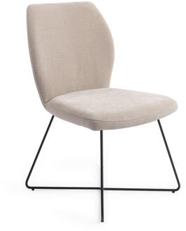 Eetkamerstoel 'Ikata' Cross Black, kleur Sand Strand
