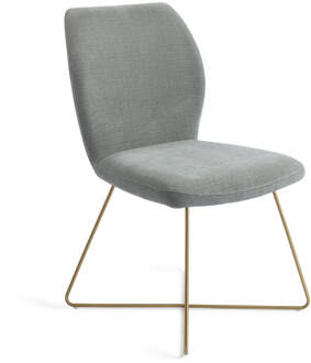 Eetkamerstoel 'Ikata' Cross Gold, kleur Breezy Blue