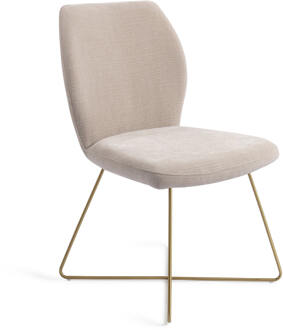 Eetkamerstoel 'Ikata' Cross Gold, kleur Sand Strand