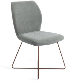 Eetkamerstoel 'Ikata' Cross Rose, kleur Breezy Blue