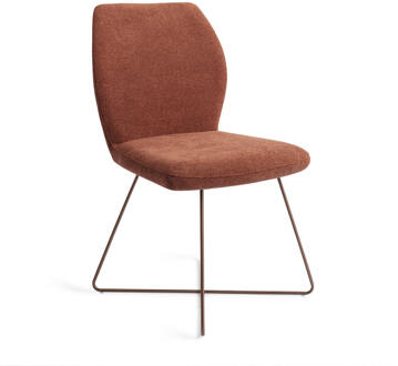Eetkamerstoel 'Ikata' Cross Rose, kleur Cosy Copper