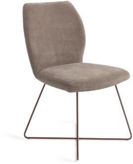 Eetkamerstoel 'Ikata' Cross Rose, kleur Mocha Mist