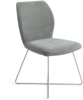 Eetkamerstoel 'Ikata' Cross Steel, kleur Breezy Blue