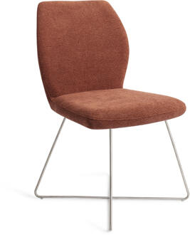Eetkamerstoel 'Ikata' Cross Steel, kleur Cosy Copper