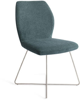 Eetkamerstoel 'Ikata' Cross Steel, kleur Merry Mermaid