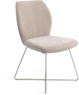 Eetkamerstoel 'Ikata' Cross Steel, kleur Sand Strand