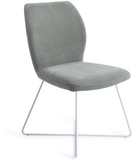 Eetkamerstoel 'Ikata' Cross White, kleur Breezy Blue