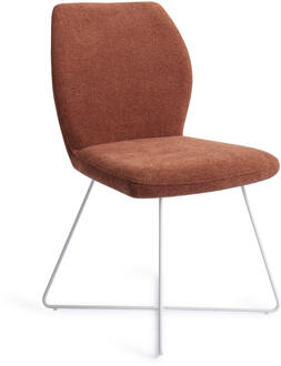 Eetkamerstoel 'Ikata' Cross White, kleur Cosy Copper